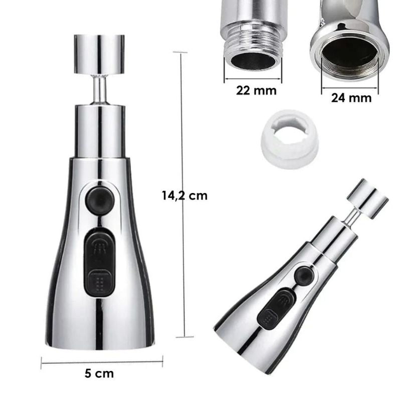 Velor - Universal 360º Faucet Nozzle with 3 Water Modes