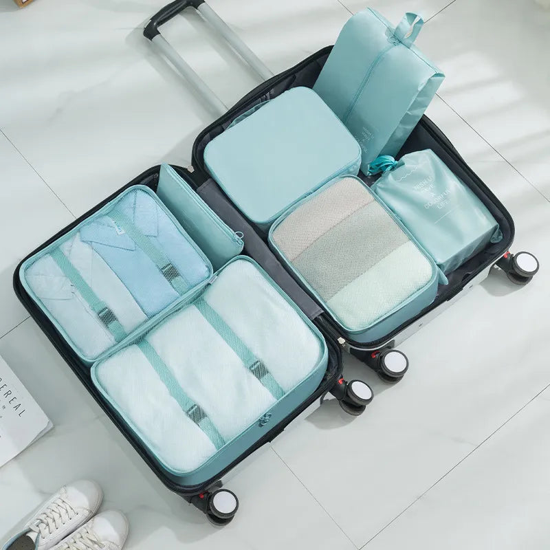 Velor - 7Piece Travel Luggage Organizer Kit
