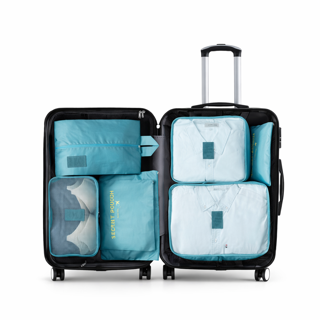 Velor - 7Piece Travel Luggage Organizer Kit