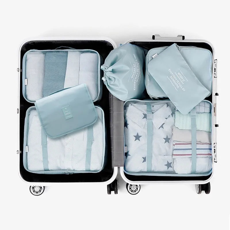 Velor - 7Piece Travel Luggage Organizer Kit