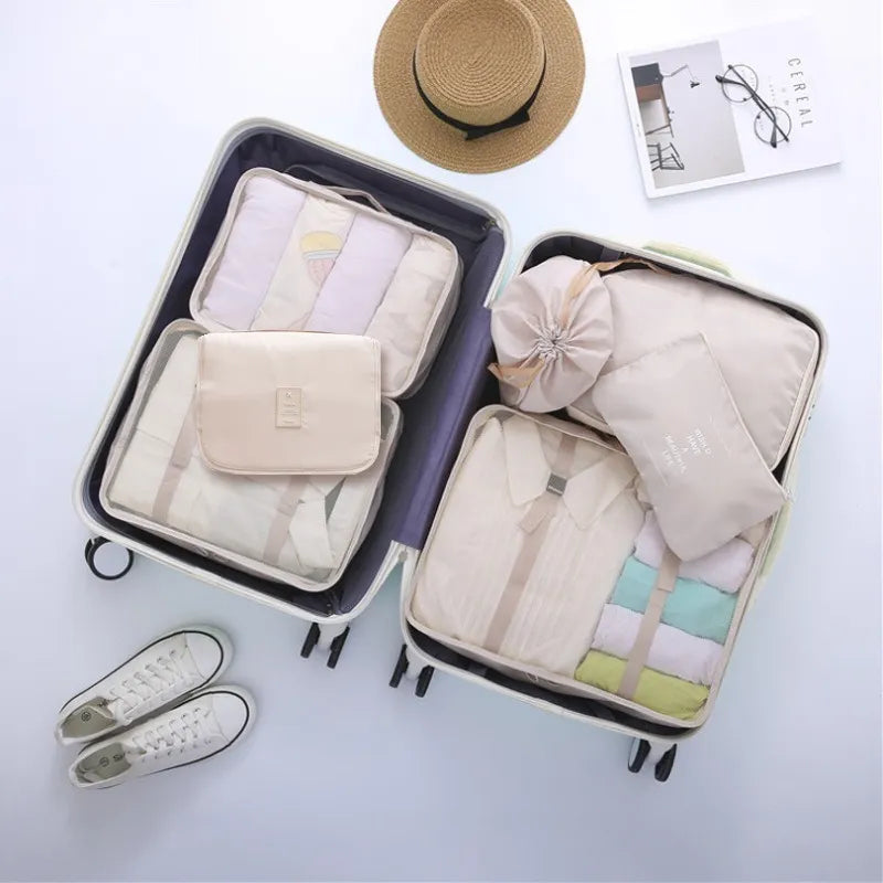 Velor - 7Piece Travel Luggage Organizer Kit