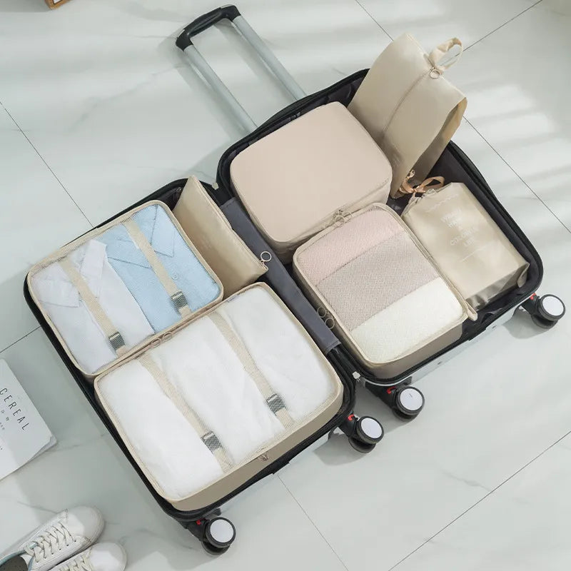 Velor - 7Piece Travel Luggage Organizer Kit