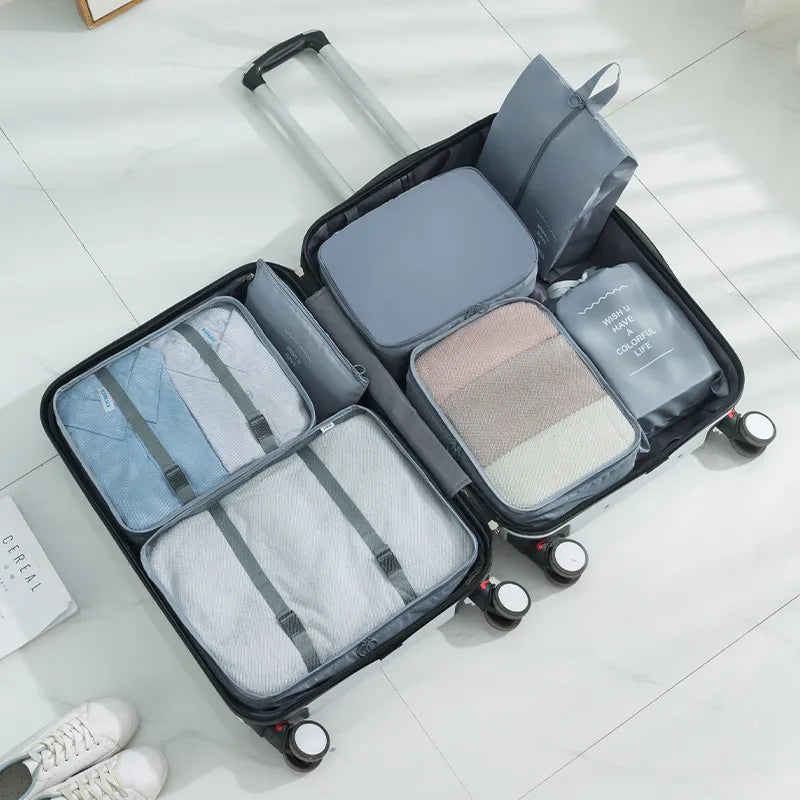 Velor - 7Piece Travel Luggage Organizer Kit