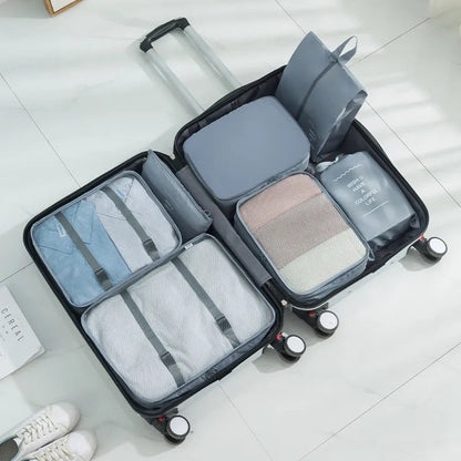 Velor - 7Piece Travel Luggage Organizer Kit